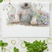 ブルテリアドッグママフローラ キッチンタオル (折り畳み)