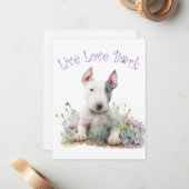 ブルテリアドッグママフローラ ノートカード (正面/裏面インサイチュ)