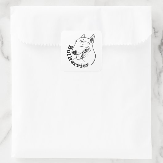 ブルテリアドッグラバーギフトキヌオーナー スクエアシール (バッグ)