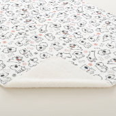 ブルテリアドッグラバーシームレスパターンフリースBLA シェルパブランケット (3/4)