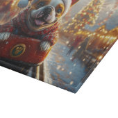 ブルテリアドッグローラーコースタークリスマス カッティングボード (角)