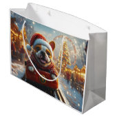 ブルテリアドッグローラーコースタークリスマス ラージペーパーバッグ (裏面アングル)