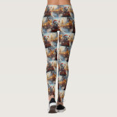 ブルテリアドッグローラーコースタークリスマス レギンス (裏面)