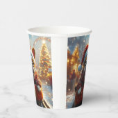 ブルテリアドッグローラーコースタークリスマス 紙コップ (右)