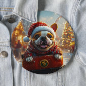 ブルテリアドッグローラーコースタークリスマス 缶バッジ (インサイチュ)