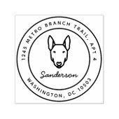 ブルテリアドッグ差出人住所スタンプセルフインキング セルフインキングスタンプ (デザイン)