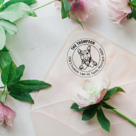 ブルテリアドッグ差出人住所ファミリー ラバースタンプ