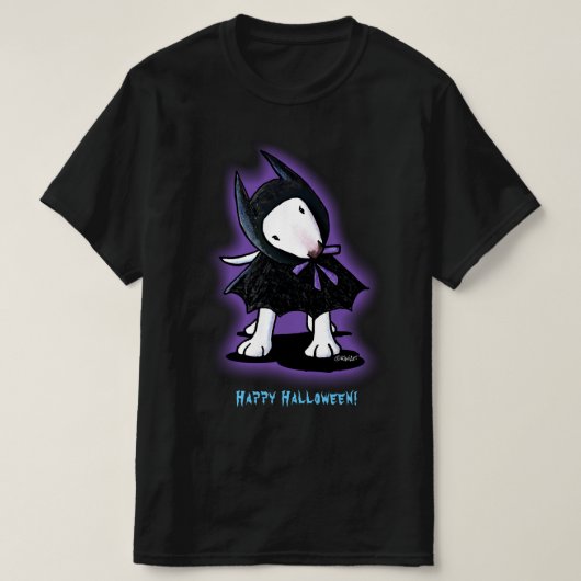 ブルテリアハロウィンキニアートTシャツ Tシャツ (デザイン正面)