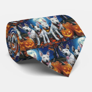 ブルテリアハロウィン不気味 ネクタイ