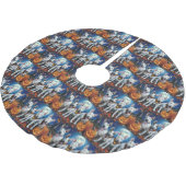 ブルテリアハロウィン不気味 ブラッシュドポリエステルツリースカート (アングル)