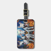 ブルテリアハロウィン不気味 ラゲッジタグ (正面縦)