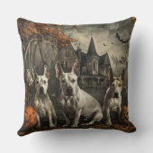 ブルテリアハロウィーンナイトドギー喜び クッション (裏面)