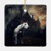 ブルテリアハロウィーン怖い セラミックオーナメント (裏面)