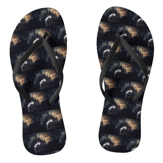 ブルテリアハロウィーン怖い ビーチサンダル (ソール)