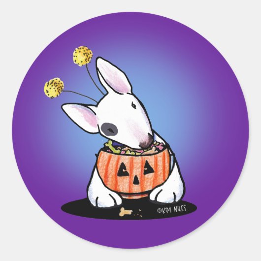 ブルテリアハロウィーン ラウンドシール (正面)