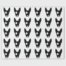 ブルテリアパターン包装紙