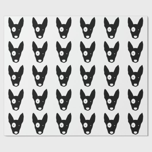 ブルテリアパターン包装紙 ラッピングペーパー (フラット)