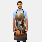 ブルテリアパピーオータムデライトカボチャ エプロン (着用した状態)