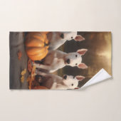 ブルテリアパピーオータムデライトカボチャ バスタオルセット (ハンドタオル)