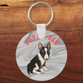 ブルテリアパピー キーホルダー (正面)