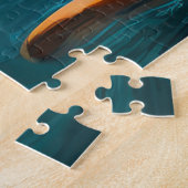 ブルテリアビーチサーフィン絵画ズ ジグソーパズル (側面)