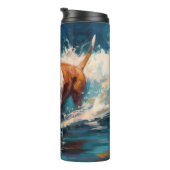 ブルテリアビーチサーフィン絵画ズ タンブラー (回転右)