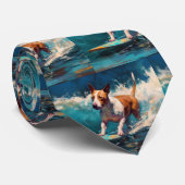 ブルテリアビーチサーフィン絵画ズ ネクタイ (ロール)