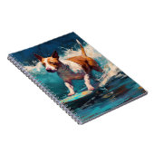 ブルテリアビーチサーフィン絵画ズ ノートブック (右側)