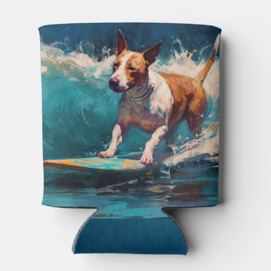 ブルテリアビーチサーフィン絵画ズ 缶クーラー (裏面)