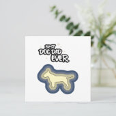 ブルテリアブルー最高のドッグパパ私はあなたを愛する カード (スタンド正面)