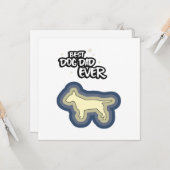 ブルテリアブルー最高のドッグパパ私はあなたを愛する カード (正面/裏面インサイチュ)