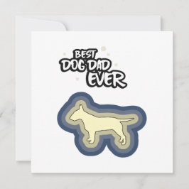 ブルテリアブルー最高のドッグパパ私はあなたを愛する カード