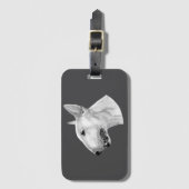 ブルテリアペンシルスケッチ ラゲッジタグ (正面縦)