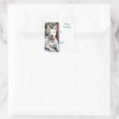 ブルテリアホリデースクエアギフトラベルステッカー スクエアシール (バッグ)