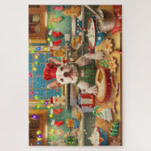 ブルテリアホリデーベーキング:フェスティバルクリスマス ジグソーパズル (縦)