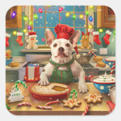 ブルテリアホリデーベーキング:フェスティバルクリスマス スクエアシール (正面)