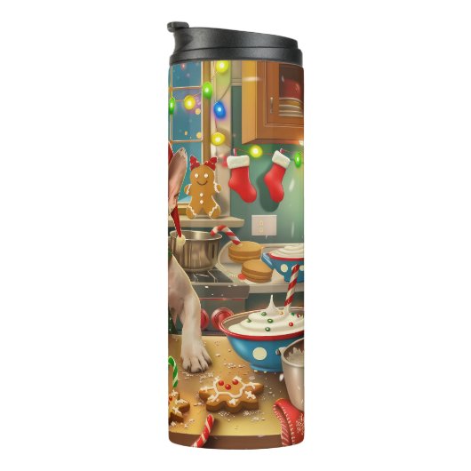 ブルテリアホリデーベーキング:フェスティバルクリスマス タンブラー (回転右)