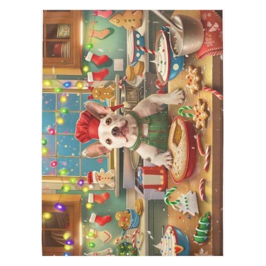 ブルテリアホリデーベーキング:フェスティバルクリスマス テーブルクロス (正面)