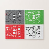 ブルテリアポップ・アートのアートフォーカスGOOD引用文ポスト ジグソーパズル (横)