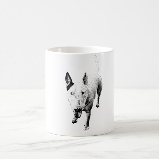 ブルテリアマグカップ - 魂の強さ、真正面 コーヒーマグカップ (中央)