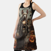 ブルテリアライディングオートバイハロウィンホラー エプロン (インサイチュ)