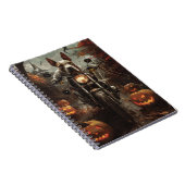 ブルテリアライディングオートバイハロウィンホラー ノートブック (右側)