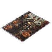 ブルテリアライディングオートバイハロウィンホラー ノートブック (左側)