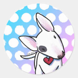 ブルテリアークラシックランスティッカー ラウンドシール