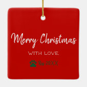 ブルテリアーズフェスティバルフロリッククリスマス セラミックオーナメント (裏面)