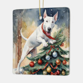 ブルテリアーズフェスティバルフロリッククリスマス セラミックオーナメント (左)