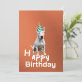 ブルテリアードッグ誕生日パーティーの招待 (スタンド正面)