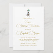 ブルテリアードッグ誕生日パーティーの招待 (裏面)