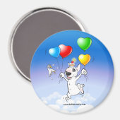 ブルテリア冷蔵庫用マグネット「ハッピーバースデー」 マグネット (正面/裏面)