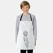 ブルテリア宇宙 エプロン (着用した状態)